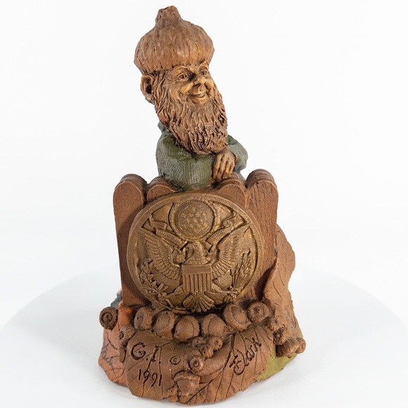 Signed Tom Clark Gnome G.I. Figure Sculpture US Army Military Mold 90 Style 5138 - Picture 11 of 15